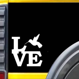 Hummingbird Love Window Decal Sticker *J324*