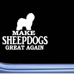 Old English Sheepdog L700 hondensticker 7" raamsticker