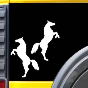 Mirrored Image Rearing Horse  Window Window Decals Sticker *J30*