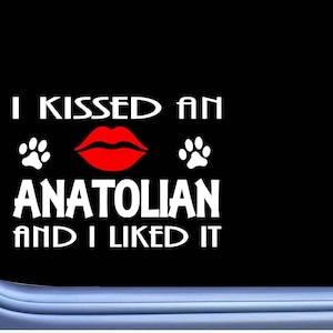 Anatolian Kissed L925  dog window decal sticker