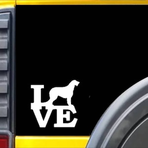 Irish Wolfhound Love *F244* Window Decal Sticker