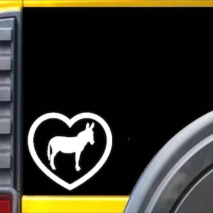 Donkey Heart Window Decal Sticker *F323*