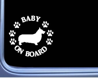 Baby on Board Corgi L502 6" Sticker dog Window Decal