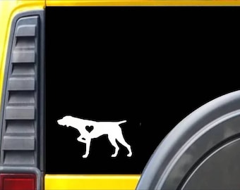 German Shorthaired Pointer Little Heart Window Decal Sticker *J609*