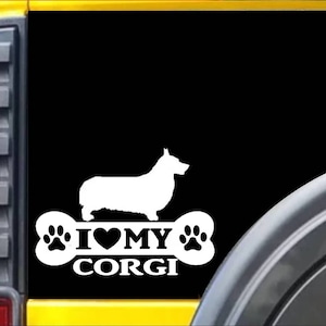 Corgi Bone Sticker L055 inch pembroke dog Window Decal