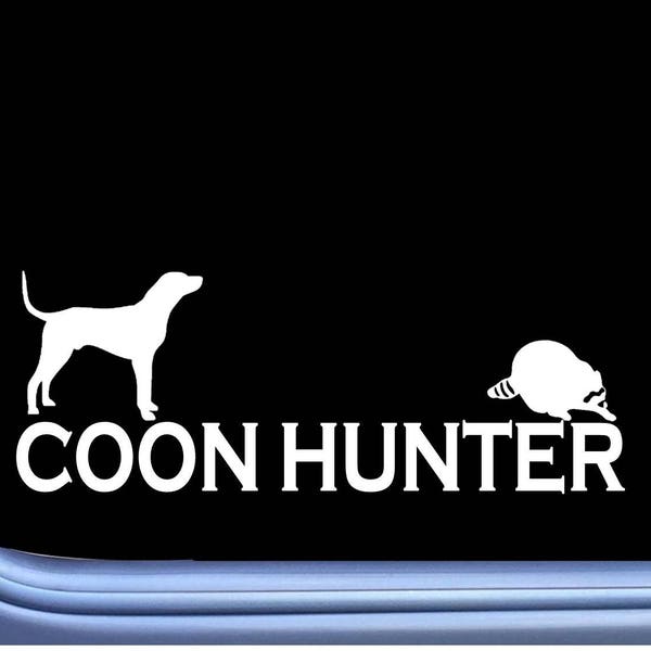 Coon Hunter L790 Sticker dog box coonhound squall Window Decal