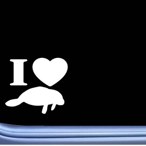 I Heart Manatee L364 Window Decal Sticker
