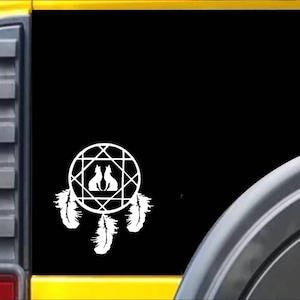 Coyote Dreamcatcher Window Decal Sticker *I305*