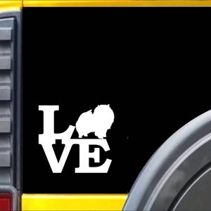 Pomeranian Love Window Decal Sticker *J331*
