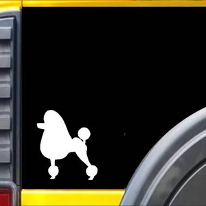 Sticker pour fenêtre chien caniche *J590*