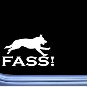Fass L791 8 inch Sticker dog german shepherd schutzhund Window Decal