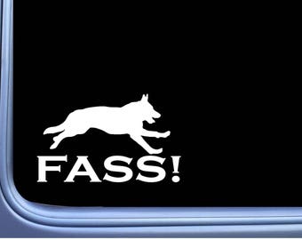 Fass L791 8 inch Sticker dog german shepherd schutzhund Window Decal