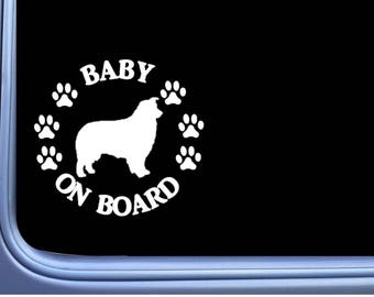 Baby on Board Aussie L518  Sticker dog Window Decal