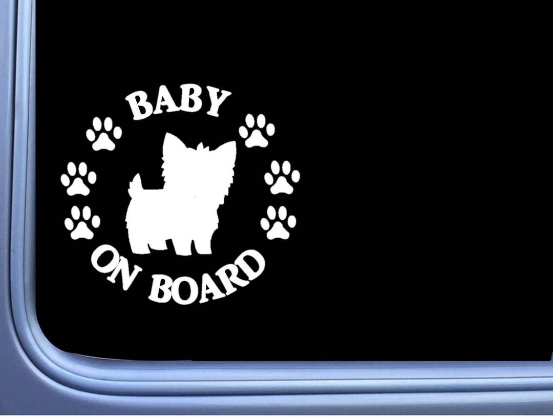 Baby on Board Yorkie L539 Sticker Yorkshire Terrier Dog Window Decal - Etsy