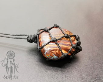 Boulder Opal Pendant Necklace, Raw Stone Jewelry