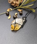 Citrine necklace, crystal necklace, november birthstone, abundance stone, crystal healing energy, sacral chakra balancing, gift for him, raw product logo