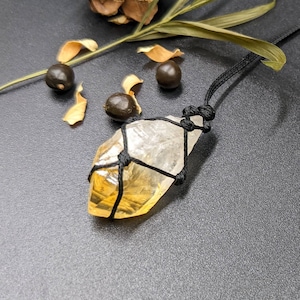 Citrine necklace, crystal necklace, november birthstone, abundance stone, crystal healing energy, sacral chakra balancing, gift for him, raw