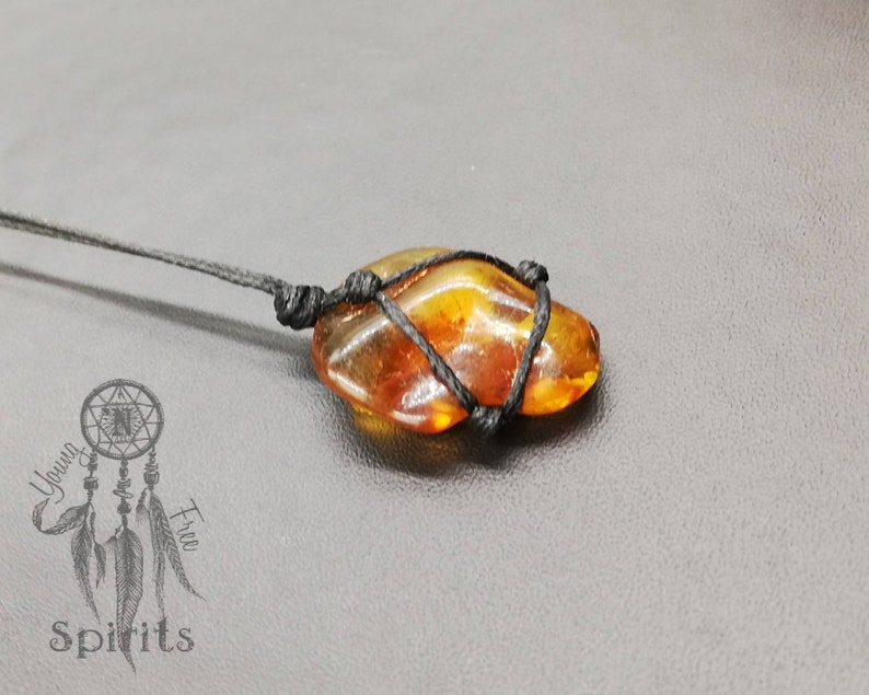 Raw Black Baltic Amber & Moonstone Necklace