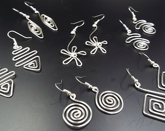 Bohemian Silver Plated Dangle Earrings, Non Tarnish