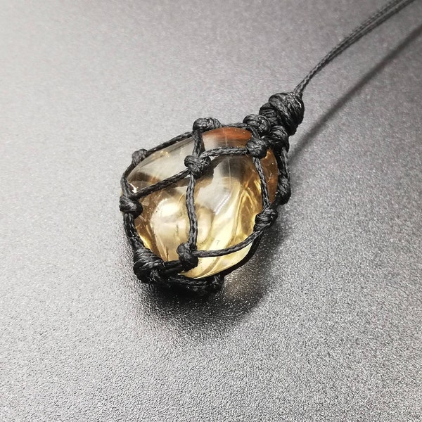 Natural Citrine Necklace, Crystal Necklace, Citrine Pendant, Citrine Jewelry, Healing Stone, Prosperity Stone, Wealth and Fortune Stone