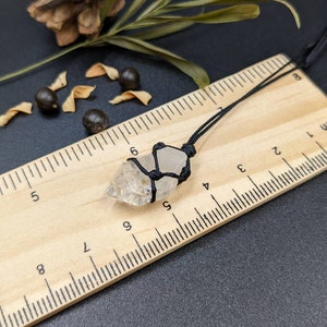 Herkimer Diamond Necklace, Herkimer Diamond Pendant, Raw Crystal Necklace, Herkimer Jewelry, Amplifier Gemstone, Healing Stone image 4