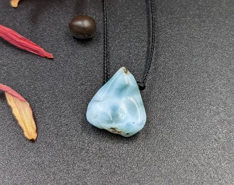 Collana Larimar, Delicato girocollo azzurro, Pietra dei delfini, Cristallo curativo, Pietra preziosa del Chakra della gola, Regalo per lei, Atlantide, Potente, Amore