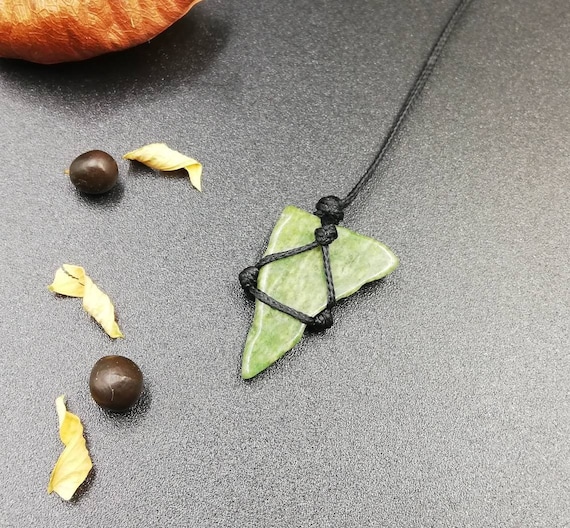 Jade Necklace, Crystal Healing Men Pendant, Abundance and Prosperity Stone, Gift for her