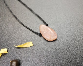 Sunstone Choker, natural crystal necklace, heart chakra, love amulet