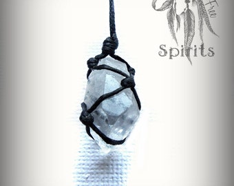 Crystal Quartz/Quartz Necklace/Crystal Necklace/Raw/Long Crystal Necklace/Pendant/Clear Crystal/Boho Necklace/Bohemian/Hippie/Gift for her