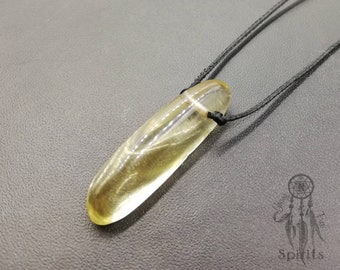 Citrine Necklace/Dainty Choker Gemstone Pendant/November Birthstone/Boho/Hippie/Crystal Healing/Abundance/Handmade Jewellery/Gift for her