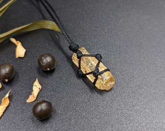 Imperial Topaz Crystal Necklace, Genuine Ural Mountains Pendant