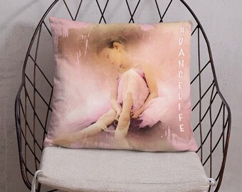 Dance Pillow, Dancer Pillow, Ballerina Pillow, Gift for Dancer, Dancer Throw Pillow, Dancer Accent Pillow, #dancelife