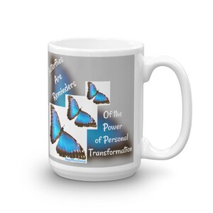Butterfly Mug, Blue Butterfly Mug, Butterflies on a Mug, Butterfly Lover Gift