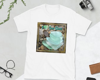 I Love Sea Glass T-Shirt. Tshirt for the Sea glass Lover, Tshirt for the Beach Enthusiast