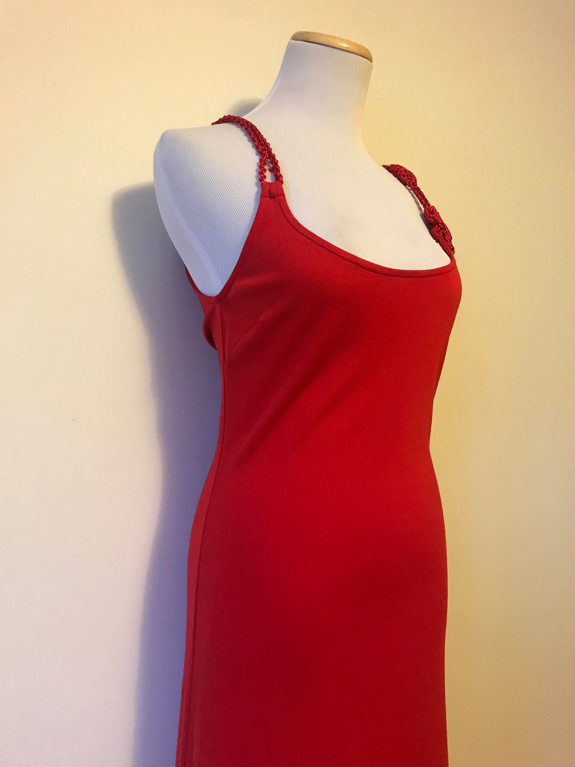 Vintage 90's Maryan Mehlhorn Red Maxi Dress | Etsy