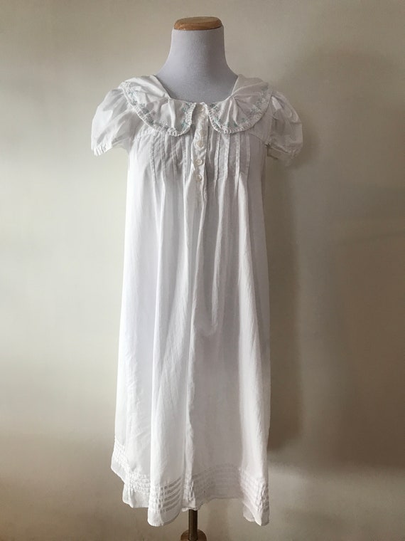 Vintage 1960's Cotton Embroidered Babydoll Nightie