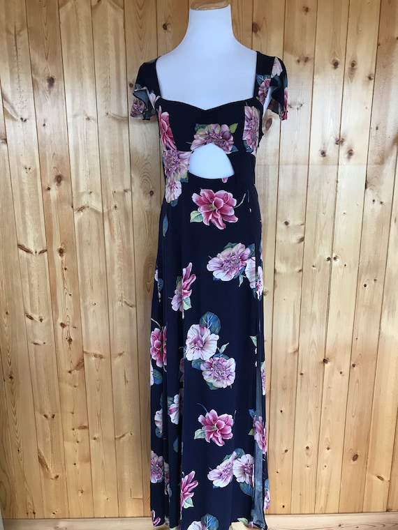 Urban Outfitters Reformed Cut Out Maxi Floral Dres
