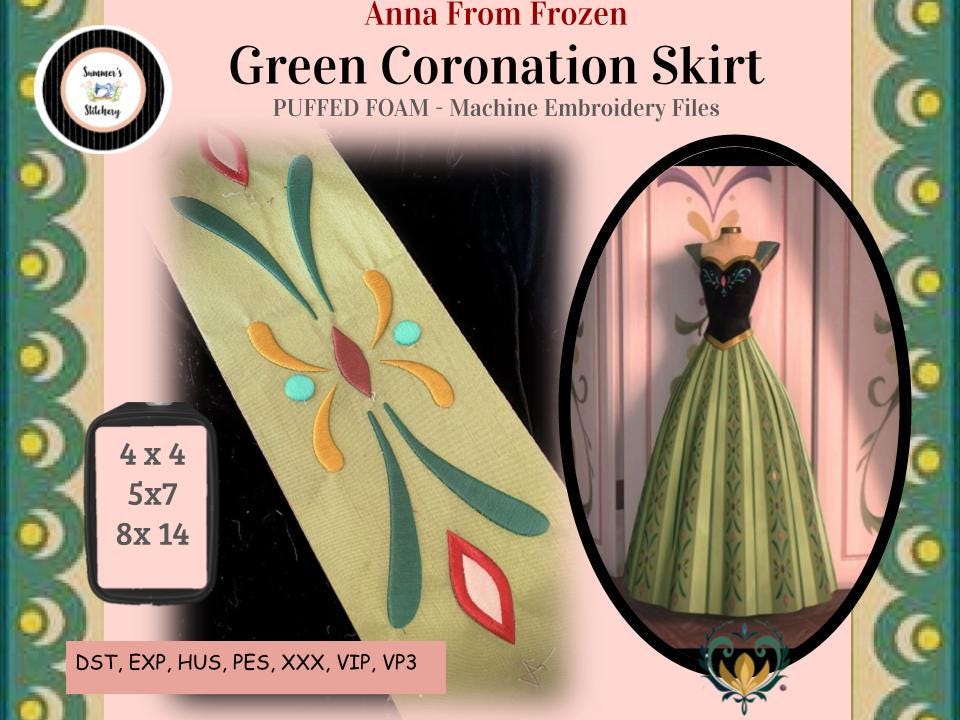 Anna Frozen Green Dress Pattern - Etsy Anna Frozen Green Dress Pattern - Etsy