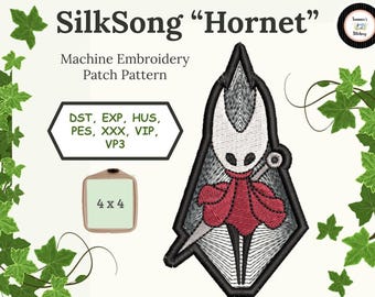 Padrão de aplique bordado à máquina Hornet da SilkSong