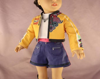Roupas e sapatos K Pop Demon Hunters - RUMI - servem para bonecas American Girl de 45 cm