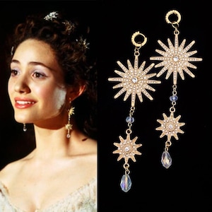 Think of Me Earrings (pearl) - Christine Daae, Phantom of the Opera, Star Earrings