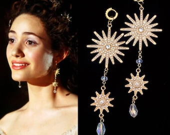 Phantom of the Opera reproductie-oorbellen - Christine Daae Starburst drop hangoorbellen
