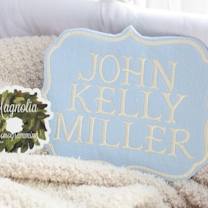Baby Boys Monogrammed Bassinet Tag, Boys Monogram Bassinet Banner, Hospital Baby Islet Tag , Newborn Baby Banner, Baby Banner for Hospital