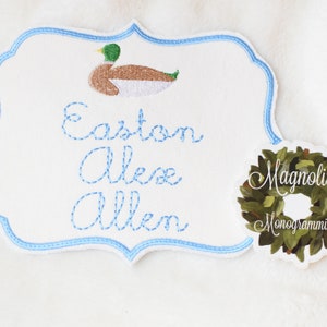 Baby Boys Monogrammed Bassinet Tag, Boys Monogram Bassinet Banner, Hospital Baby Islet Tag , Newborn Baby Banner, Baby Banner for Hospital