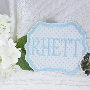 Baby Boys Monogrammed Bassinet Tag, Boys Monogram Bassinet Banner, Hospital Baby Islet Tag , Newborn Baby Banner, Baby Banner for Hospital
