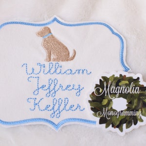 Baby Boys Monogrammed Bassinet Tag, Boys Monogram Bassinet Banner, Hospital Baby Islet Tag , Newborn Baby Banner, Baby Banner for Hospital