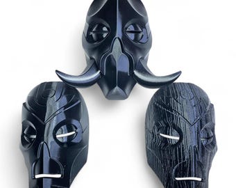 Skyrim Drachenpriester Maske 3D Druck – Konahrik / Holzmaske / Dragon Priest Mask – Cosplay, LARP, Sammler, DIY Kit