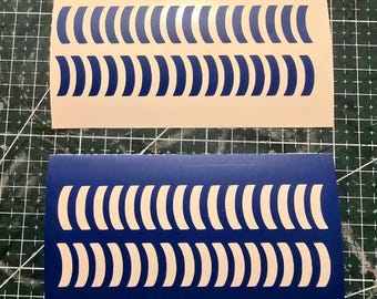Stormtrooper Helm Tube Stripes, Vinyl-Sticker, Aufkleber und Lackierschablonen, 501st