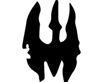Mandalorian Deathwatch Symbol Vinyl Decal / Lackierschablone Aufkleber