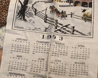 Vintage Calendar Towel